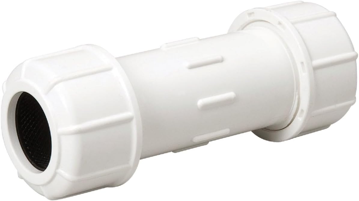 B and K 160-105 PVC Compression Couplings, 1"