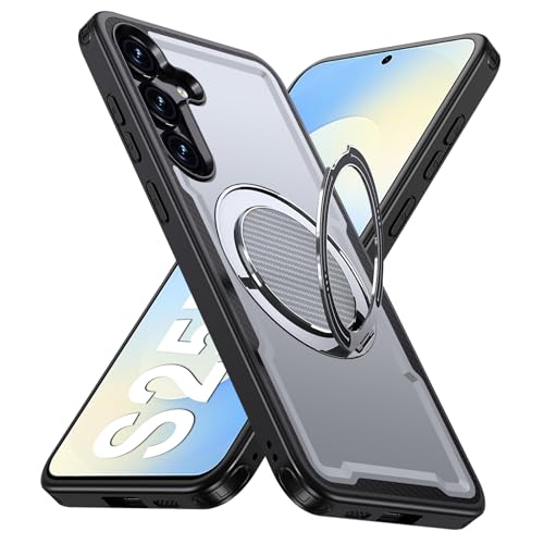 Coque Samsung S25 FE magnétique antichoc grise avec anneau support