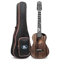 【Excellent Sound Quality】Ukulele made of solid Africa mahogany top to bring warm tone. The saddle and nut made of bone, fingerboard and bridge is made of Engineered Wood (HPL), never out of shape, will not scratch your fingers. 【GraphTech Machine Hea...