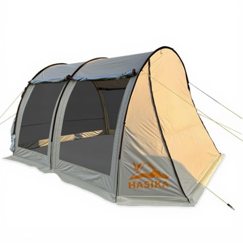 Carpa de Camping 4-6 Personas con Ventanas de Malla Grande Impermeable