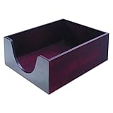 Carver Double Deep Wood Desk Tray, Letter Size, 13.25 x 11 x 5.25 Inches, Mahogany Finish (CW08213)