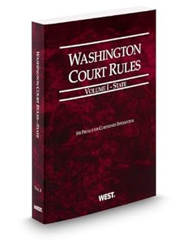 Paperback Washington Court Rules - State, 2012 ed. (Vol. I, Washington Court Rules) Book