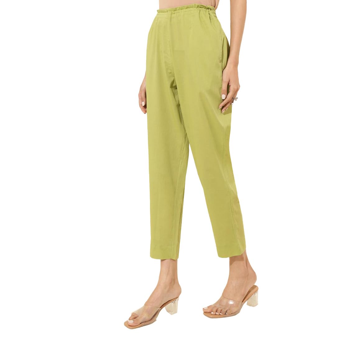 fabindia Women Cotton Light Green Solids Regular Fit Ethnic Pant-picture-11