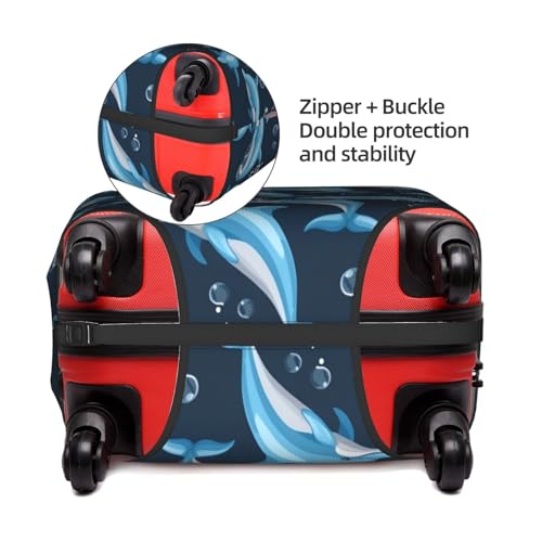 Dolphin Balls Print Luggage Cover For Suitcases, Travel Case Protector, Simple & Convenient Installation4