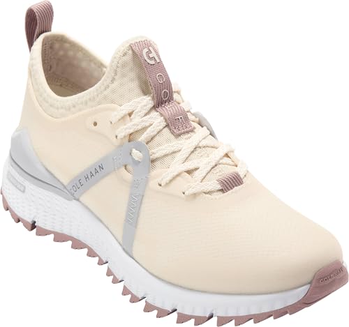 Cole Haan Cole Haan Women's Zerogrand Overtake Water Resistant Golf Sneaker, Ivory/Harbor Mist/Fawn/Optic White, 11 Medium