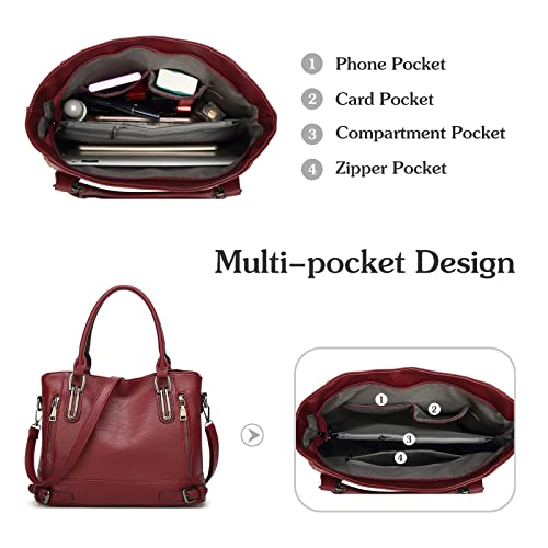 Vintage Handbag Women Crossbody Messenger Bags PU Leather Waterproof4