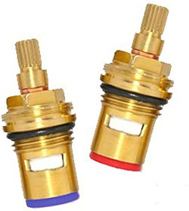 Ownace Replacement Bathroom Basin 2PCS Pair 1/2 Ceramic Disc Cartridge Mixer Tap Inner Faucet Valve Quarter Turn