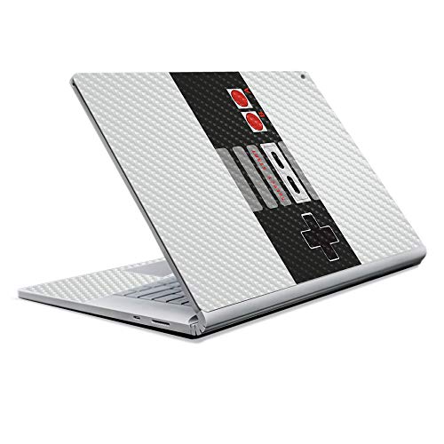 Image of MightySkins Carbon Fiber Skin for Microsoft Surface Book 2 13 inch (2017) - Retro Gamer 3,Protective, Durable Textured Carbon Fiber Finish,Easy to Apply, Remove, and Change Styles,