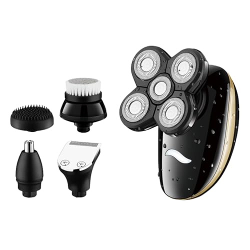 jojofuny Afeitadora Eléctrica Rotativa Recargable USB Maquinilla de Afeitar Lavable para Hombre Recortadora de Barba y Vello Corporal Uso Seco y Húmedo Multifunción para Cuidado