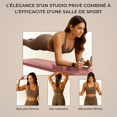 Pilatella - Pilates Reformer Pliable 5-en-1 - Planche Pilate Maison Multifonction, Reformer Pilates Machine, Kit Pilates Pliable, Pilates Board avec Programme de Sport à Domicile de 7 Jours Inclus – vue 7