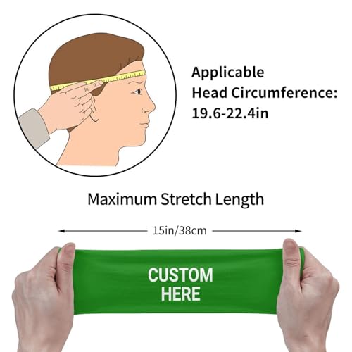 Image of Custom Sports Headband Custom Sweatband Bandana Add Your Image Logo Text Number. Bulk Custom Men Or Women Moisture Wicking Ventilate Elastic ﻿Headband