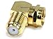 Monoprice F Type Right Angle Female to Male Adapter, Gold Plated