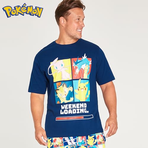 Pokemon Mens Pyjamas Set Nightwear T-Shirt & Long Bottoms PJs Lounge Wear for Men and Teenagers S-3XL - Gifts for Him2