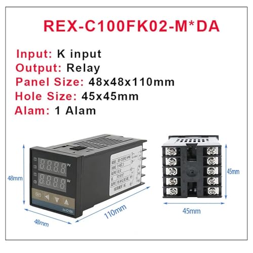 Régulateur de température REX-C100 K thermostat numérique 110 V 240 V relais - 3