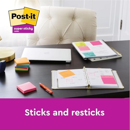 Post-it Z-Notes Cosmic Collection, Pack of 8 + 4 Free Pads, 90 Sheets per Pad, 76 mm x 76 mm - Image 4