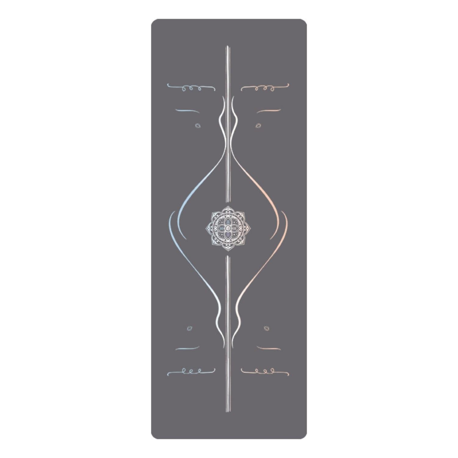 Non-Slip Exercise Mat Sweat-Absorbing Exercise Mat with Rubber Base Grippy Cushioned for Yogis, Dancers, Home Gym, Dark Gray-picture-21