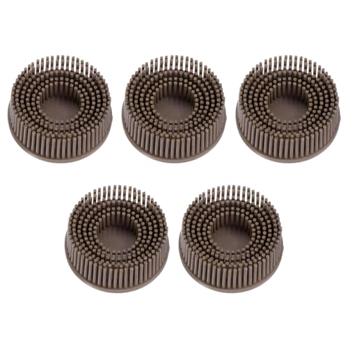 Uxcell - uxcell 5pcs Bristle Disc 2" 36 Grit Abrasive Brush Deburring Electric Disc Brush with Quick Change Roll Lock Abrasive Coating Removal Disc for Metal, Brown