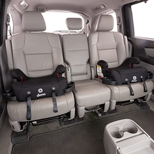 Image of Diono Solana 2 XL Pack of 2 2022, Dual Latch Connectors, Lightweight Backless Belt-Positioning Booster Car Seat, 8 Years 1 Booster Seat, Black /Pink
