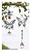H&D HYALINE & DORA 2pcs Handmade Butterfly Crystal Prism Rainbow Maker with Multi-Color Beads Hanging Suncatcher Ornament