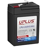 UPLUS LP6-5.0 6V 5Ah Rechargeable Agm Battery, Sealed Lead Acid Replacement Batteries, for Power Wheels, Ride on Cars, Alarm systems, UPS | Confirm size before order