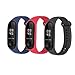 BRone Mi Band 3 4 Correas,3 Piezas Coloridos Impermeable Reemplazo Correas Reloj Silicona Banda para XIAOMI Mi Band 3 Correa para Xiaomi Mi Band 4 Pulsera Banda - Rojo Negro Azul