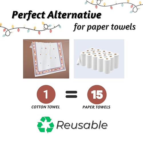 Folkulture FKSVKTCP Kitchen Towels With Hanging Loop, Set Of 2, 100% Cotton Dish Towels thumb #8