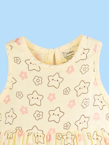 Image of Kidbea Bamboo Cotton Baby Girl Dress, Sleeveless Casual Wear Girls Frock