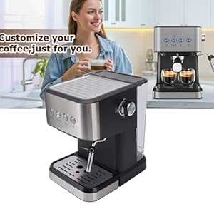 Zjchaoespressomachinesemiautomaticcoffeemakerexpressocoffeemachineswith20barpressureextraction15lwatertankrapidhightemperaturesteammilkfrothincoffeemachine Urban Country Home Decor Zjchao espresso machine semi automatic coffee maker expresso coffee machines with 20bar pressure extraction 15l water tank rapid high temperature steam milk frothin coffee machine urban country home decor
