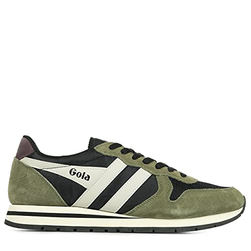 Image of Gola Men's Daytona Trainers, Black Khaki Off White, 9