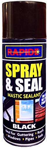 2 X Spray Mastic Instant Leak Stop Spray N Seal for Roofs, Gutters, Pipes 200ml Black