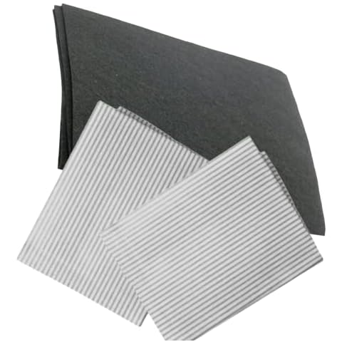 QUAILITAS Cooker Hood Grease Extractor Kit - Flame Retardant, Carbon Kitchen Vent Odour Filter w/ Saturation Indicator, Cooker Hood Filter Sheet, Versatile Fit| Kitchen & Home Appliances Cover