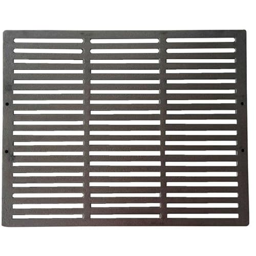 Lunaway - Grille en fonte pour collecte des cendres et barbecue | Dimensions 50 x 40 cm, épaisseur 2,3 cm | Optimiser le tirage de la cheminée | Résistant...