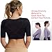 Arm Shapers for Women Slimming Sleeves Compression Chest Support Body Vest Seamless Upper Shapewear(L,Black)