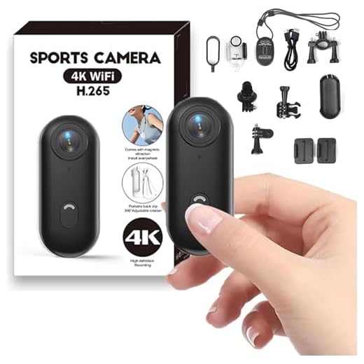 4K Action Kamera Mini Daumenkamera Wasserdichte Körperkamera Magnetische Freisprech Wearable Videorekorder Vlogging Cam mit 360° Clip POV Camcorder für Radfahren Motorrad Outdoor Sport Haustiere