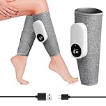 Leg Massager with Heating Function, Cordless Calf Massager with Heat, 3 Intensity Levels & 3 Heating,Adjustable Size,Circulation Booster for Legs Calf Muscles,1Pack (Gray A Single)
