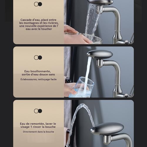 Mitigeur de lavabo monocommande en ABS pour salle de bain et buanderie
