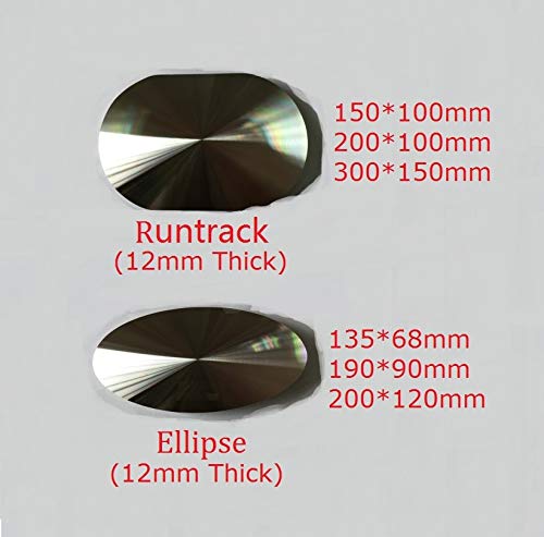 Blue-Ocean-11-12mm Thick Solid Aluminum Circle Disc Glass Top Adapter Coffee Tea Table Bar Glass Top Abnor