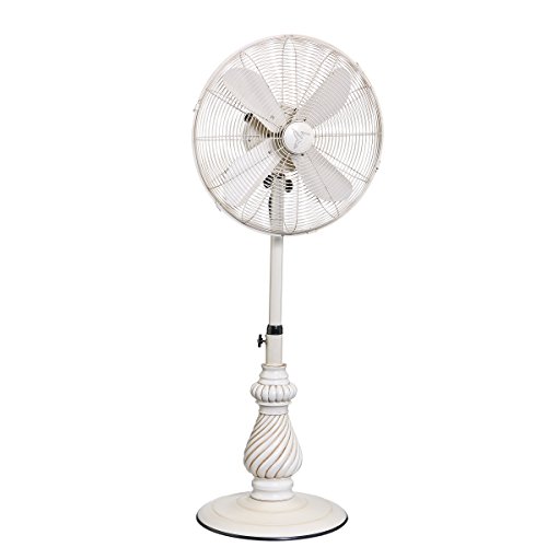 Decobreeze Pedestal Standing Fan, 3-Speed Oscillating Fan With Adjustable Height, Providence, Antique Fan, 18 Inches #TOP27