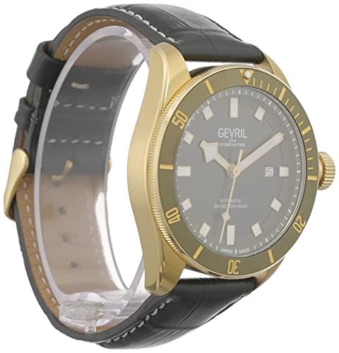 Gevril 48605.1 Men's Yorkville Swiss Automatic Watch, Genuine Leather Strap with Tang Buckle3