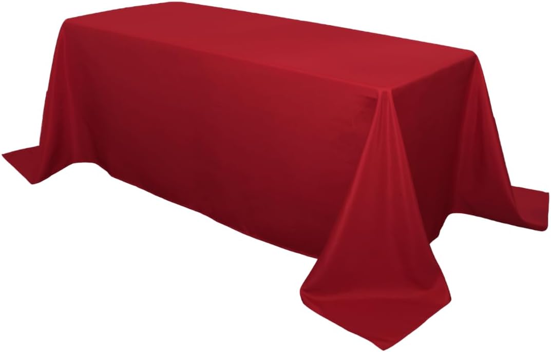 YOUR CHAIR COVERS - 90 x 156 inch Rectangular Polyester Tablecloth - Premium Seamless Wedding Table Cloth for 8 ft Rectangle Tables, Ideal for Wedding and Other Events - Blush