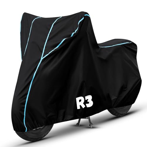 Image of Bike Cover for R3 100% Waterproof, Dustproof & Scratch Resistant| Fully Bottom Elastic UV Resistant Heavy Duty Body Cover | All Weather Outdoor Use
