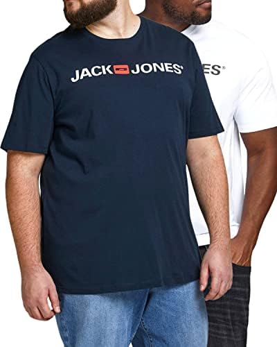 Jack and Jones duży rozmiar T-shirt dla mężczyzn - bardzo duża koszulka męska T-Shirt 3XL do 6XL