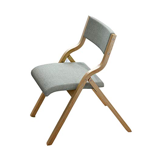 ZOUQILAI Klapphocker mit Rückenlehne Stuhl Tragbarer Mesh Stuhl Massivholz Computer Stuhl Bürostuhl Atmungsaktive Home Stuhl Multicolor (Farbe : Gray)