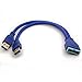 BSHTU Dual USB 3.0 Type A to 20 Pin Header Cable Super Speed 5Gbp/s Data Sygn Transmission Adapters Male Y Connectors Slot for Computer Motherboards