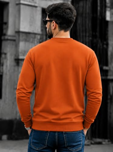 Image of Mack Jonney Men's Printed Fleece Sweatshirt|Full Sleeve Round Neck Winter Sweatshirt for Casual Wear|Travel|Gym & Everyday Style-mj-62