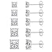 MDFUN 18K White Gold Plated Princess Cut Clear Cubic Zirconia Stud Earring Pack of 5 Pairs