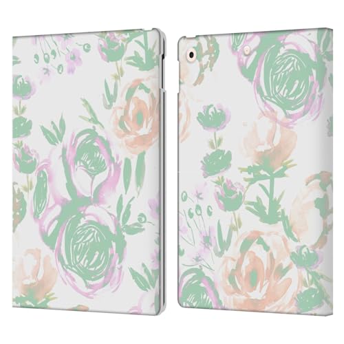 Étui pour iPad 10.2 en cuir motif Fleur parfait pour travailler au café