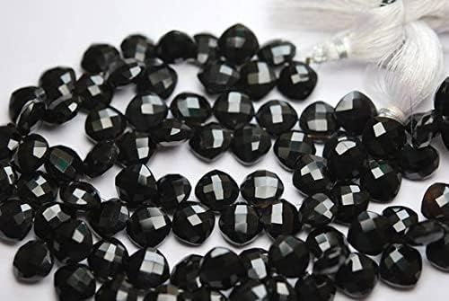 Black Onyx perles briolettes facettées coussin 10mm pour bracelet DIY