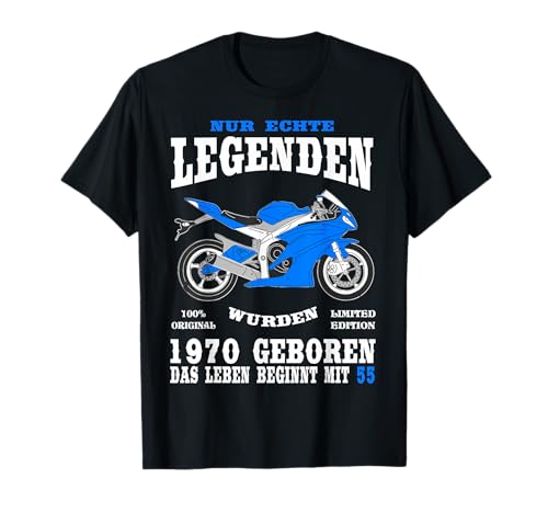 55. Geburtstag Mann Biker Geschenk witzig Motorrad Superbike Camiseta
