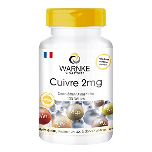 Warnke Vitalstoffe Cuivre 2 mg 100 Comprimés